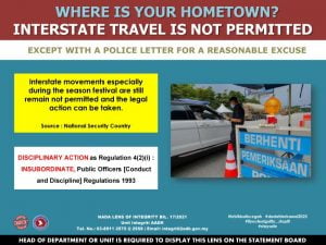 Interstate Travel In Not Permitted
