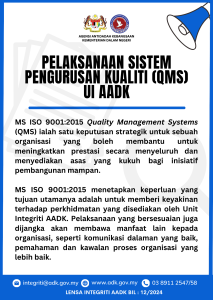 SISTEM PENGURUSAN KUALITI (QMS) UI AADK