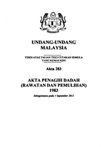 akta penagih dadah seksyen 1983